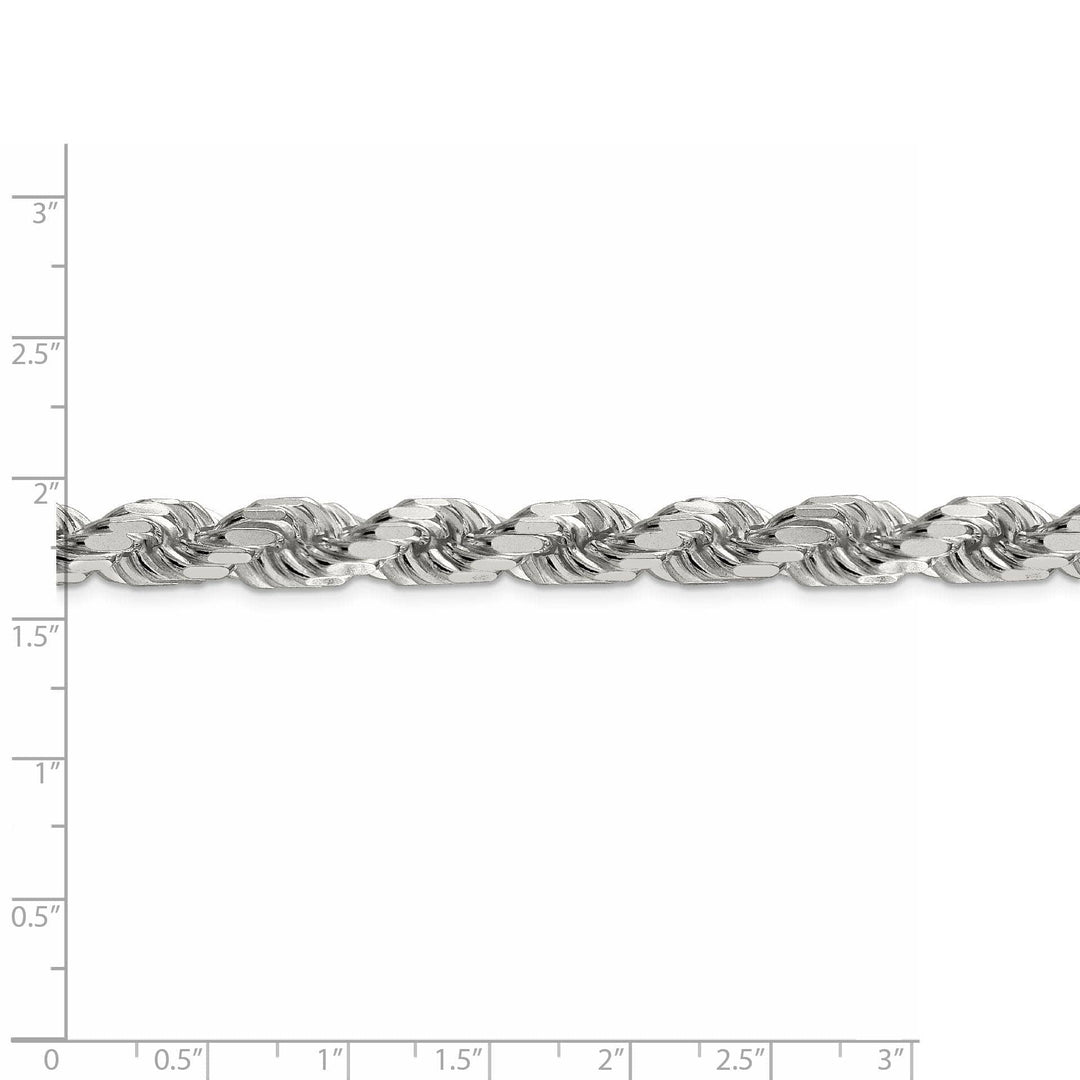 Silver Polished D.C 8.00-mm Solid Rope Chain