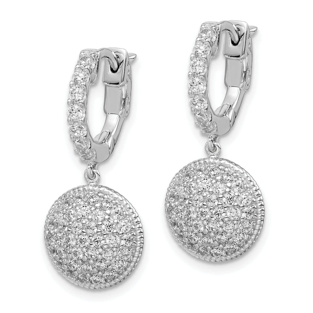 Sterling Silver Hoop Flower Earrings