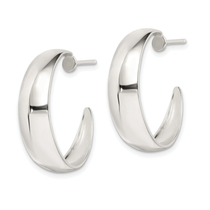 Sterling Silver Fancy Hoop Earrings