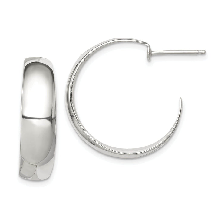 Sterling Silver Fancy Hoop Earrings
