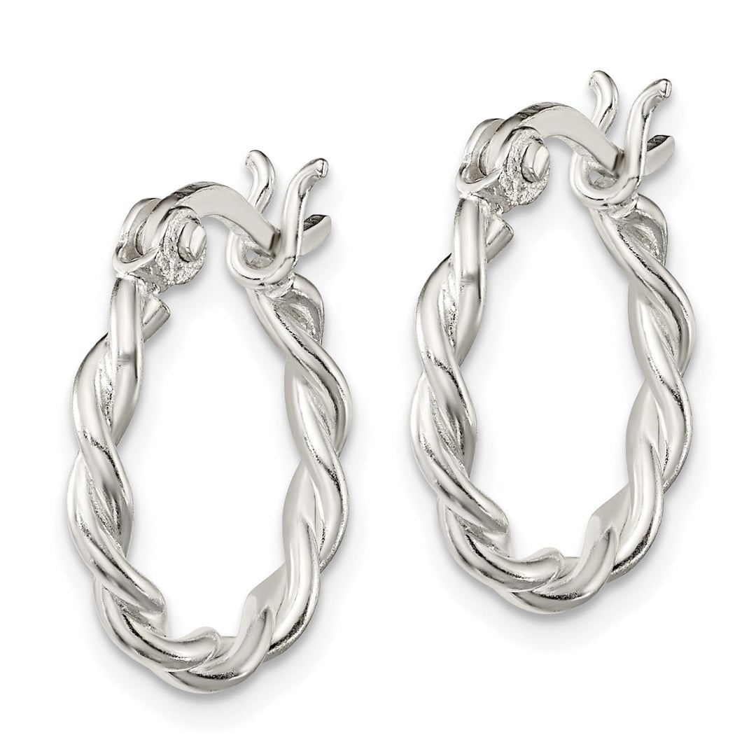 Sterling Silver Twisted Hoop Earrings