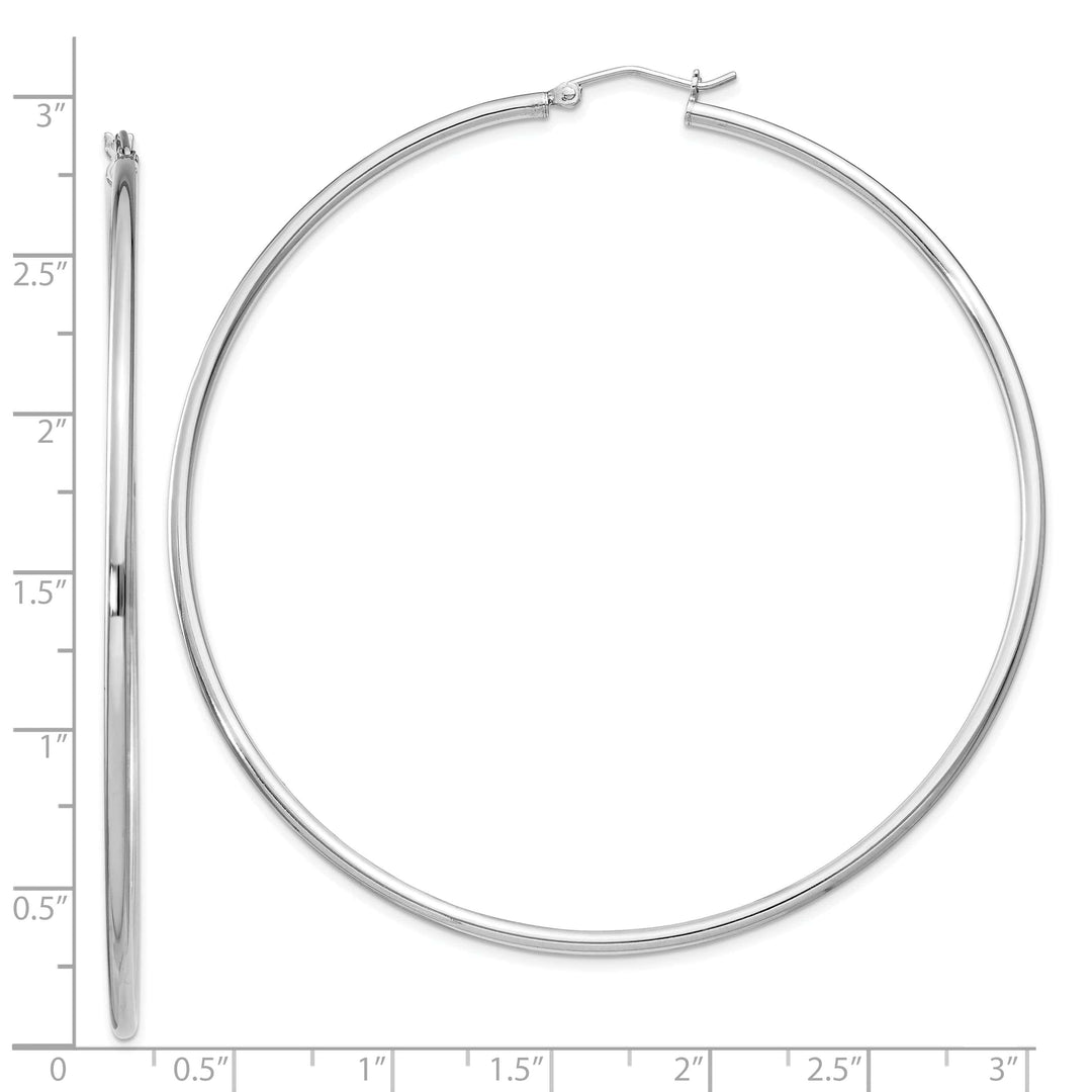 Sterling Silver Hollow Hoop Hinged Earring