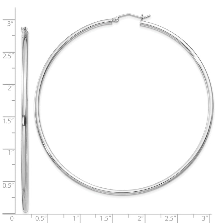 Sterling Silver Hollow Hoop Hinged Earring