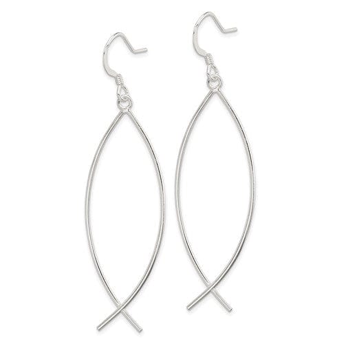 Sterling Silver Ichthus (Fish) Dangle Earrings