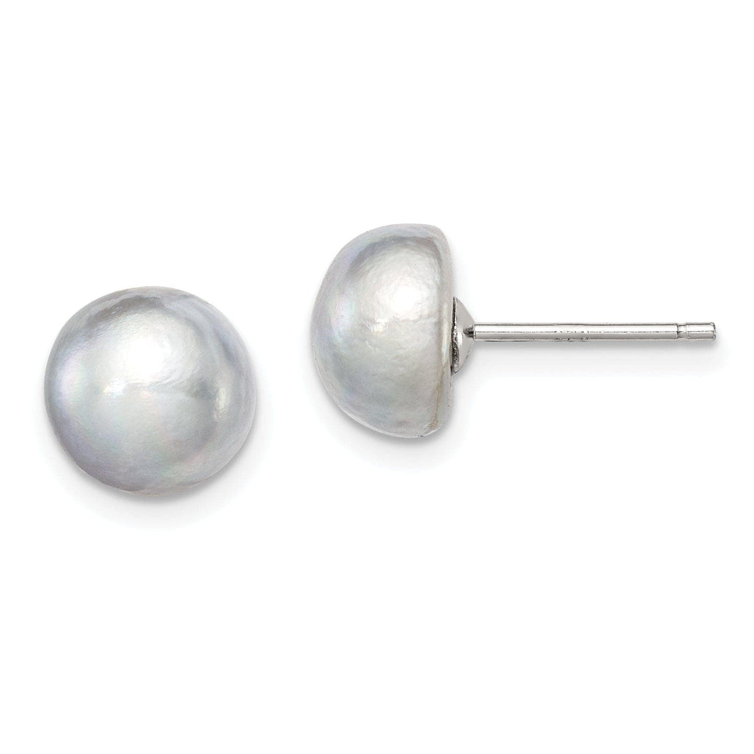Silver Grey Fresh Water Cultured Pearl Earrings