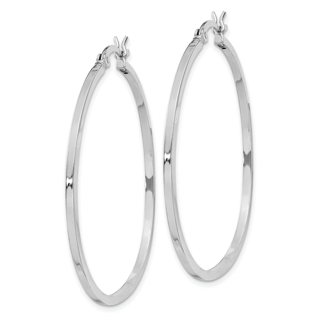 Sterling Silver Rhodium Finish Hinged Earrings