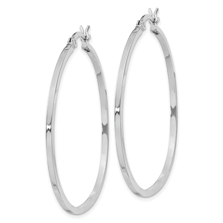 Sterling Silver Rhodium Finish Hinged Earrings