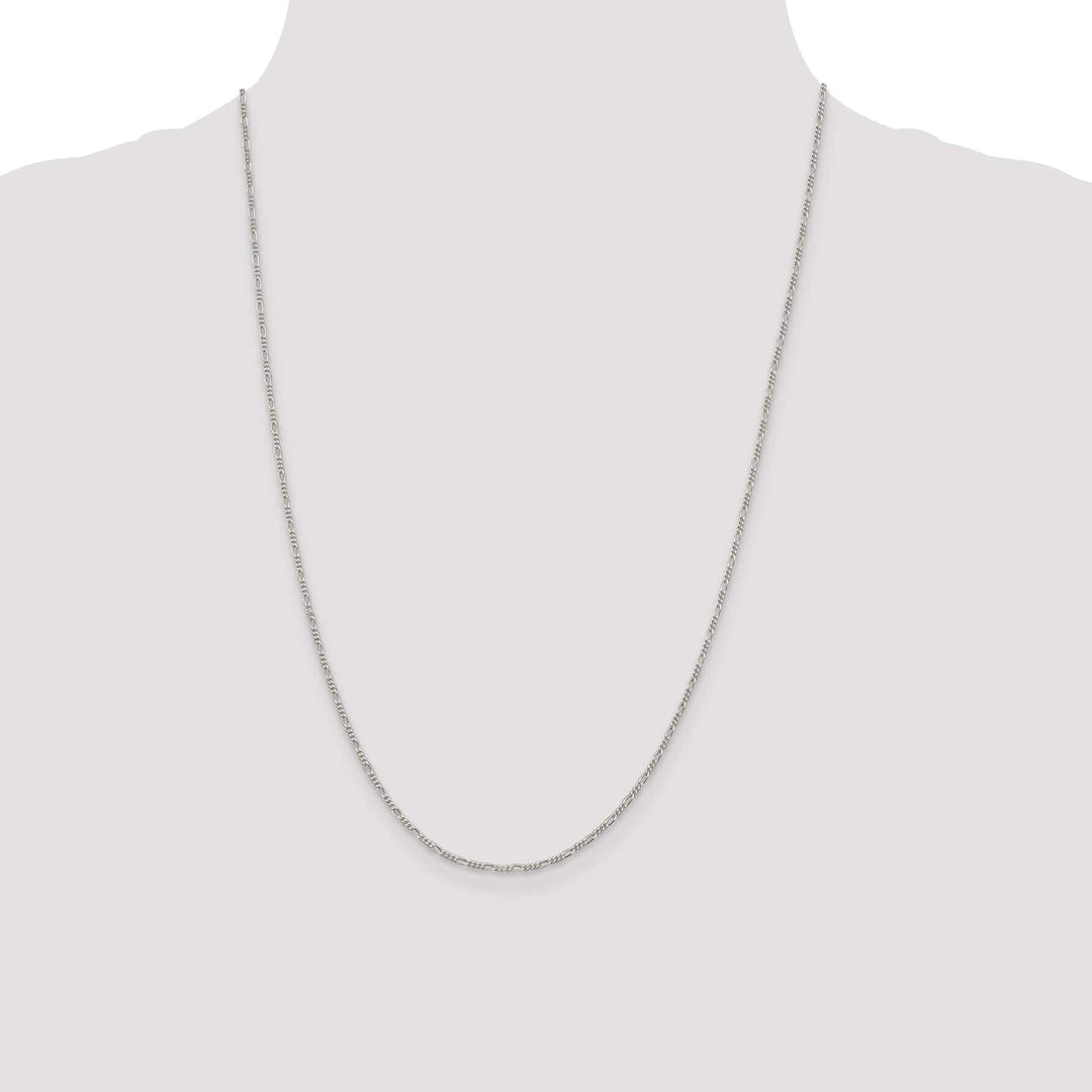 Sterling Silver Polished 1.5-mm Figaro Chain