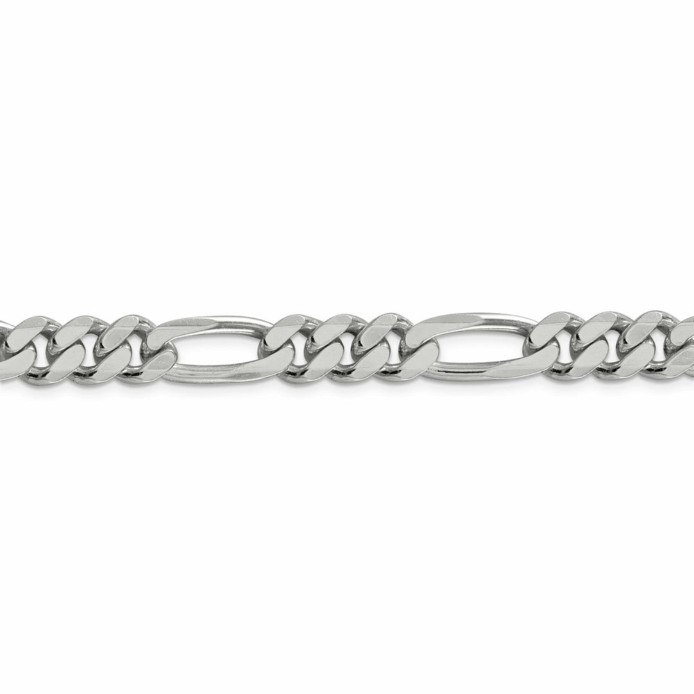 Silver Polished 9.00-mm Solid Figaro Chain