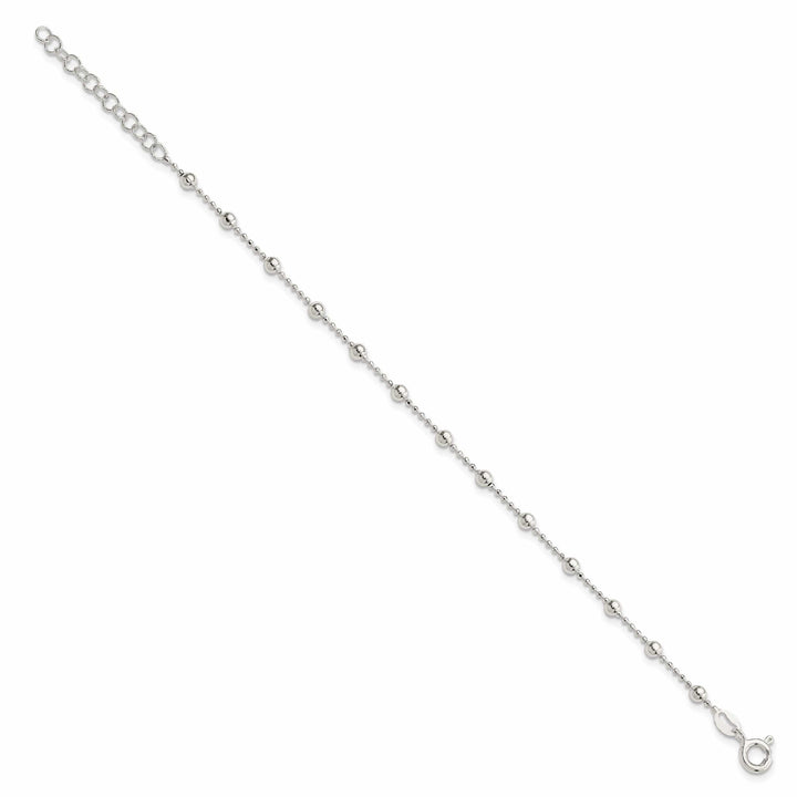 Sterling Silver Polished Finish Beaded Bracelet