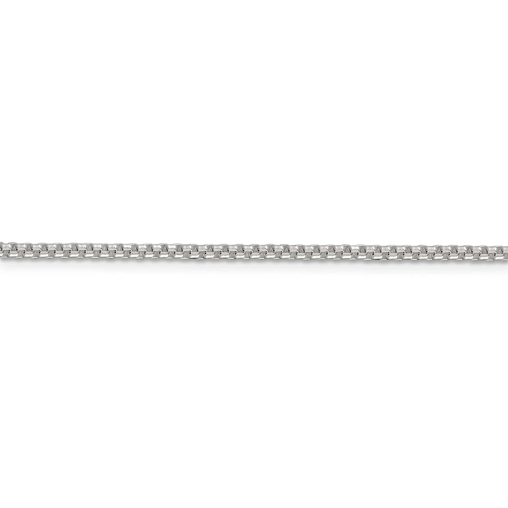 Silver Polished 2.00-mm Half Round Box Chain