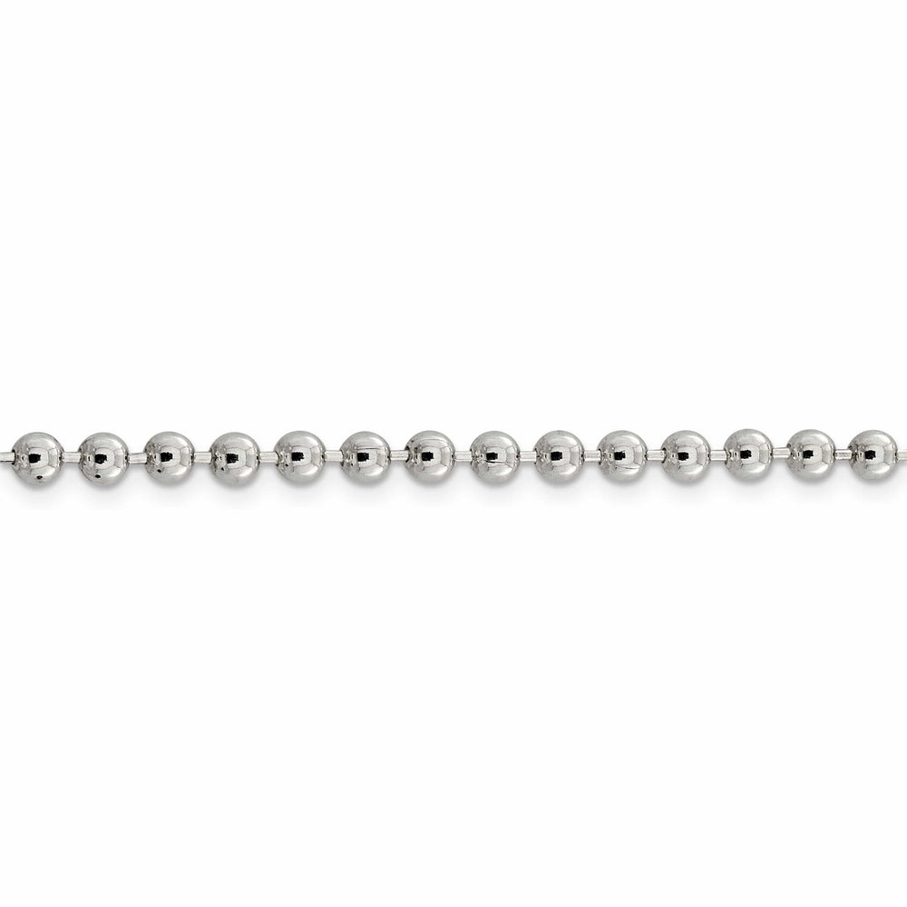 Sterling Silver Beaded Chains 4MM