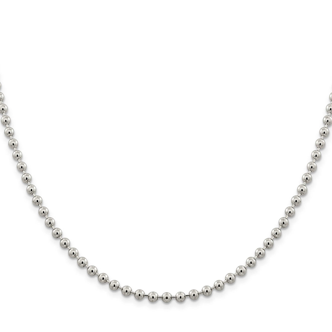 Sterling Silver Beaded Chains 4MM