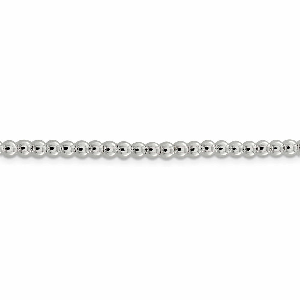 Sterling Silver Necklace Beaded Box Chain 4MM