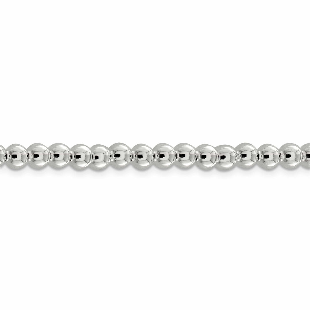 Sterling Silver Necklace Beaded Box Chain 6.10MM