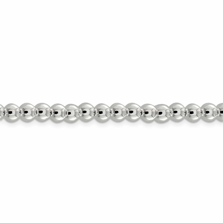 Sterling Silver Necklace Beaded Box Chain 6.10MM
