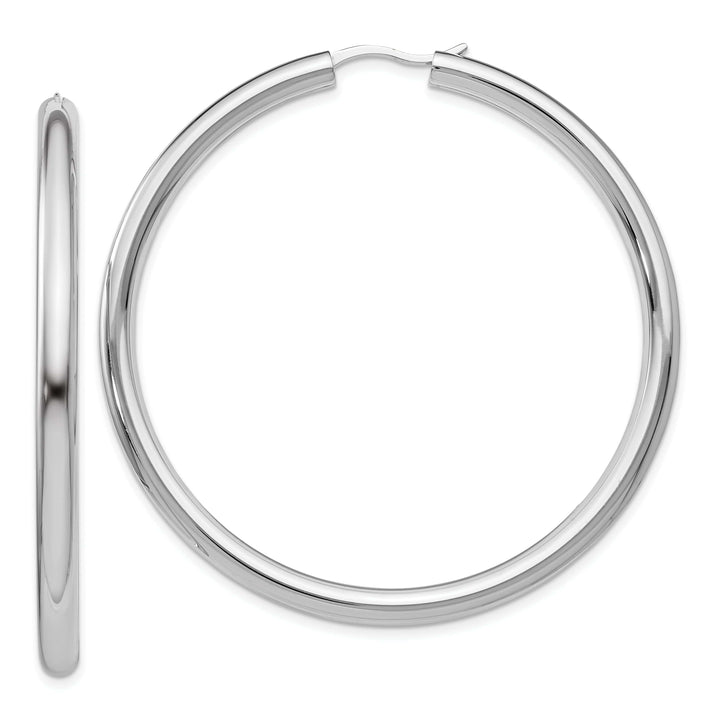 Sterling Silver Rhodium 3.5MM Tube Earrings