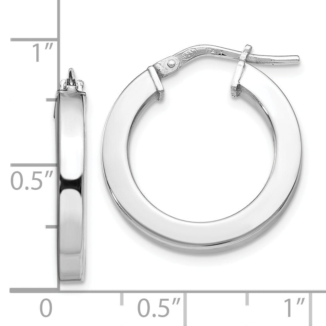Sterling Silver Polished Hoop Earrings