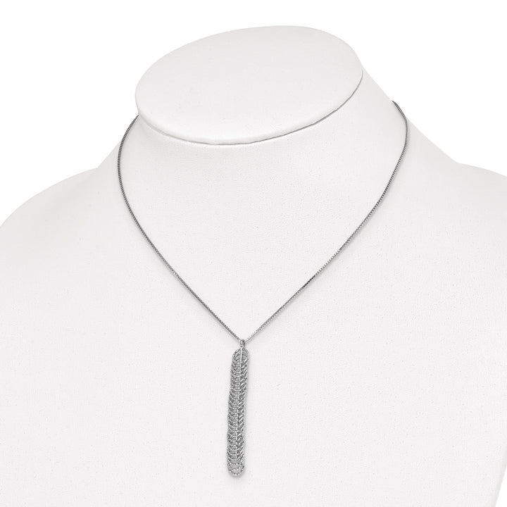 Leslie Sterling Silver Polished Fancy Necklace