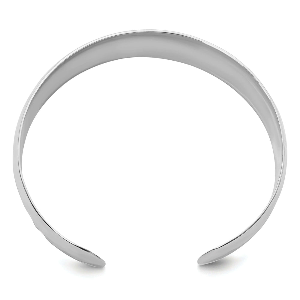 Sterling Silver Polish Hammered Slip-on Bangle