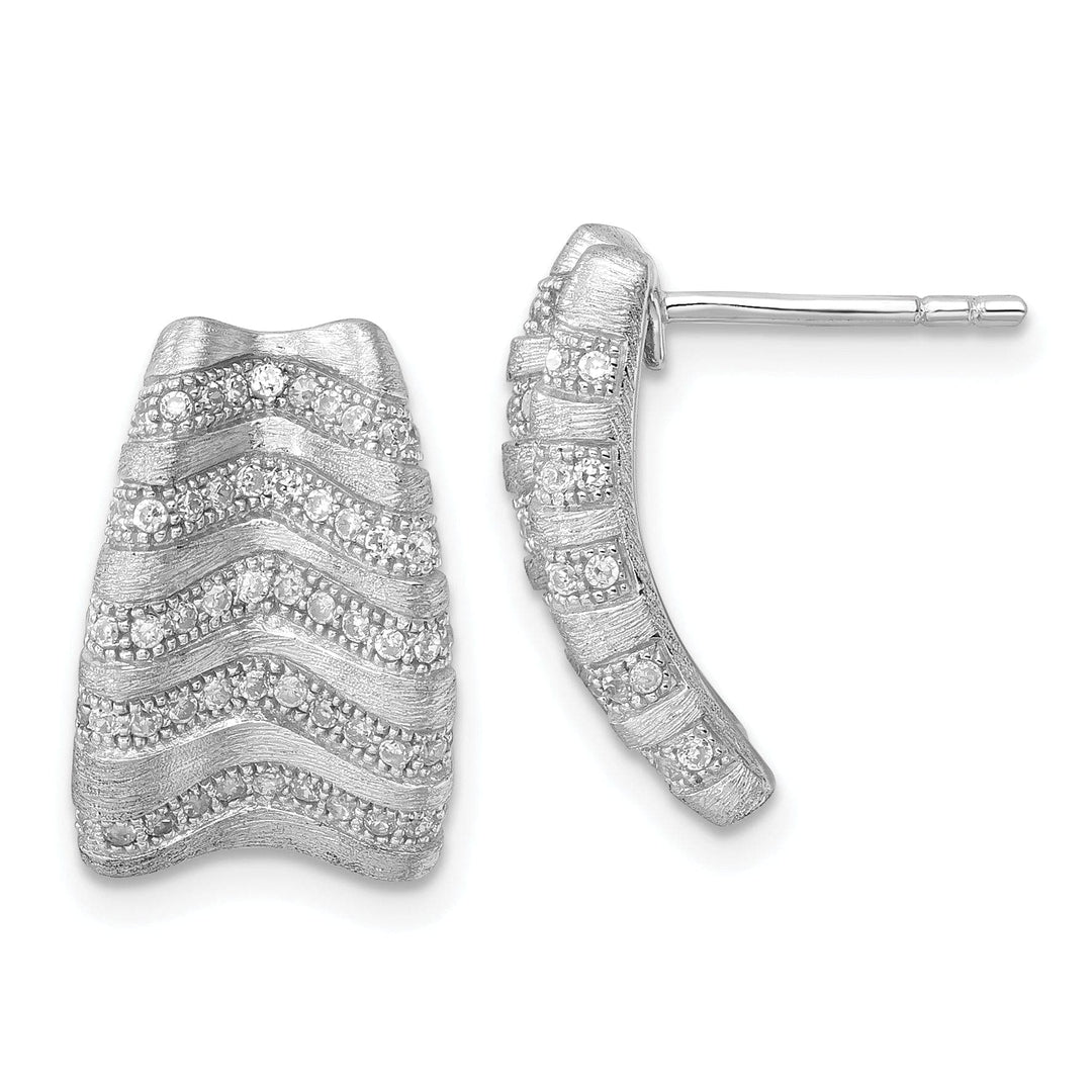 Sterling Silver Cubic Zirconia Post Earrings