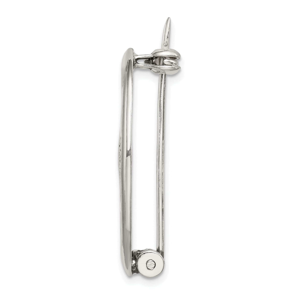 Silver Polished Antiqued Finish Claddagh Pin