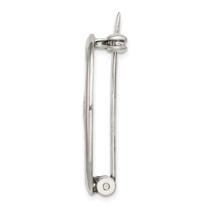 Silver Polished Antiqued Finish Claddagh Pin