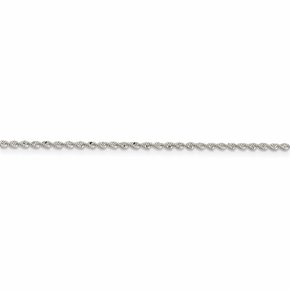 Silver Polish 1.65mm Twisted Herringbone Chain