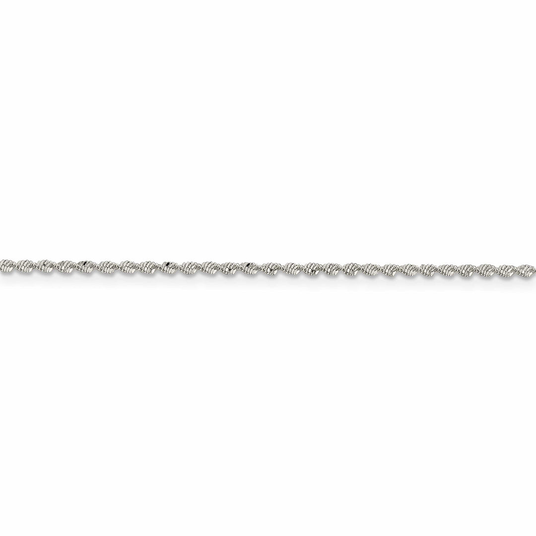 Silver Polish 1.65mm Twisted Herringbone Chain