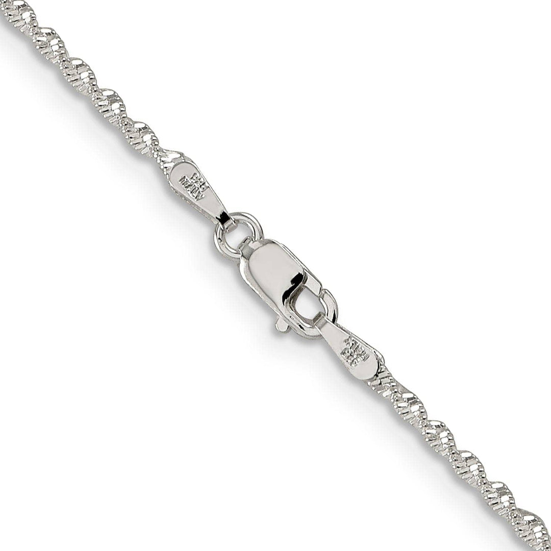 Silver Polish 1.65mm Twisted Herringbone Chain