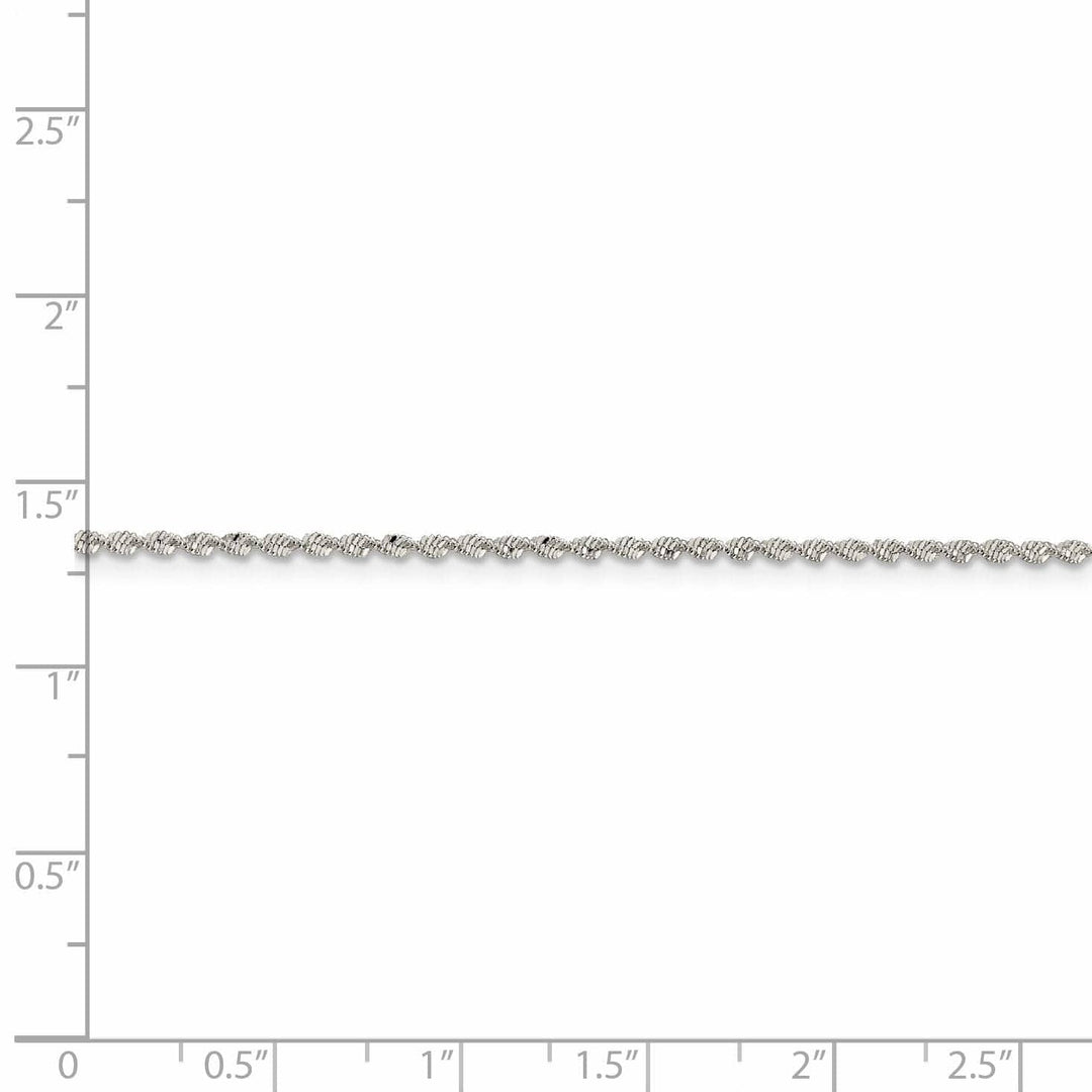 Silver Polish 1.65mm Twisted Herringbone Chain