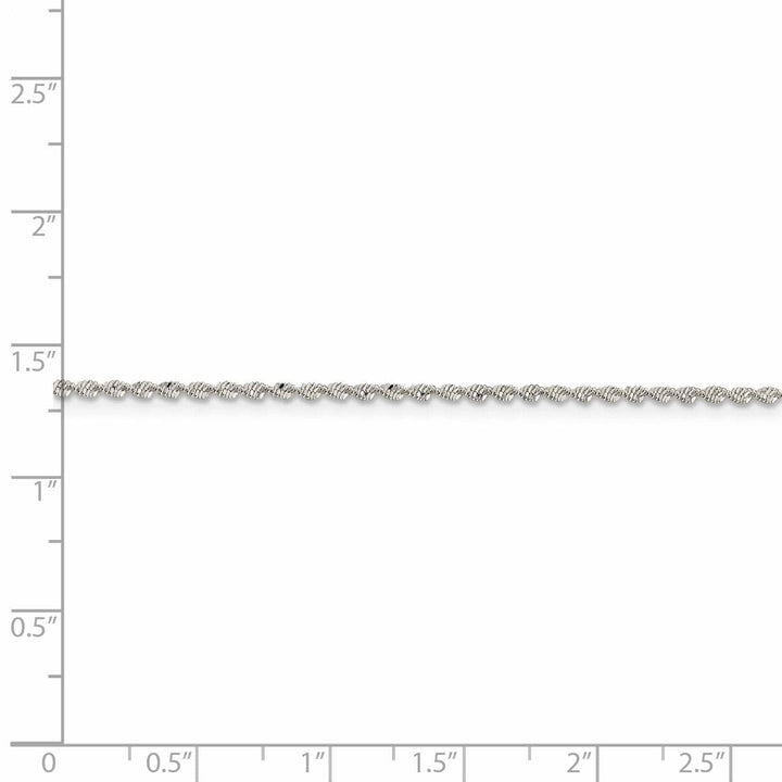 Silver Polish 1.65mm Twisted Herringbone Chain