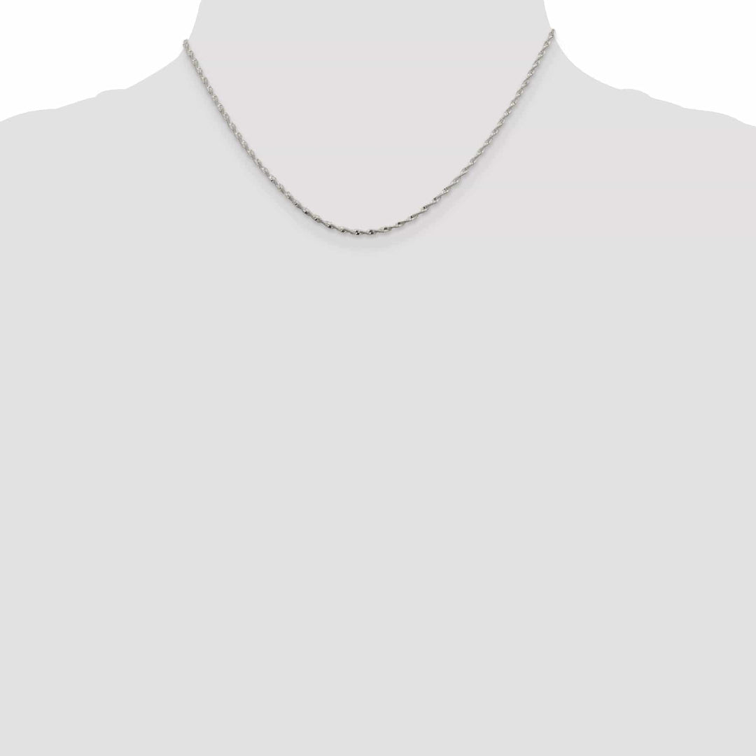 Silver Polish 1.65mm Twisted Herringbone Chain