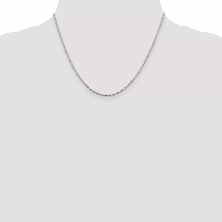 Silver Polish 1.65mm Twisted Herringbone Chain