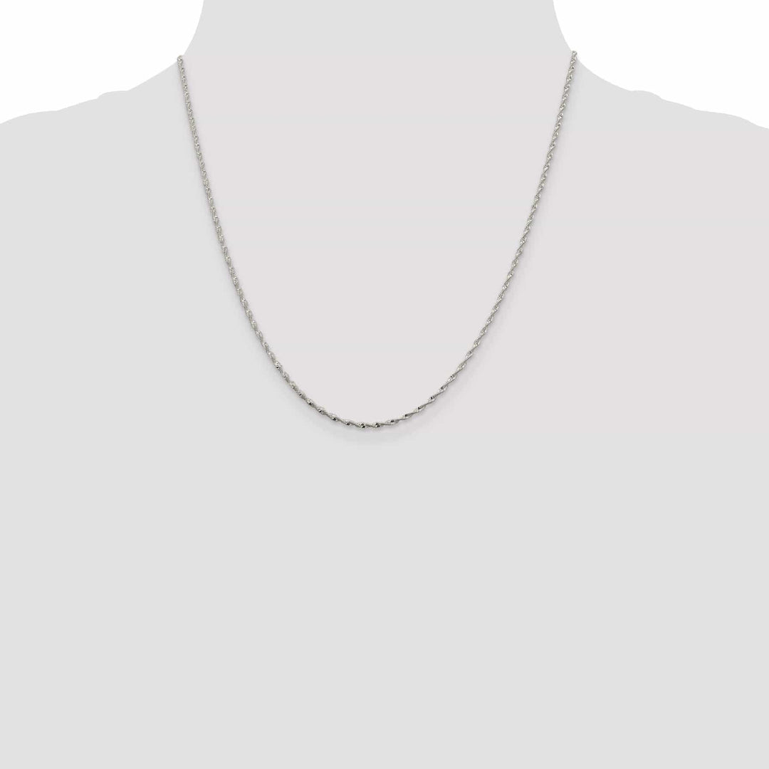 Silver Polish 1.65mm Twisted Herringbone Chain