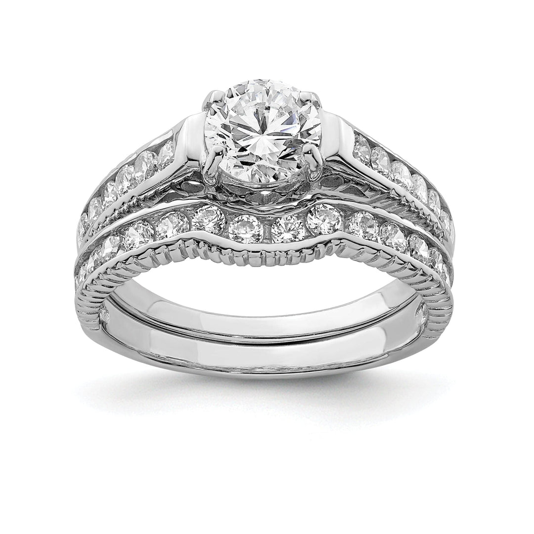 Sterling Silver Cubic Zirconia Band Rings Set
