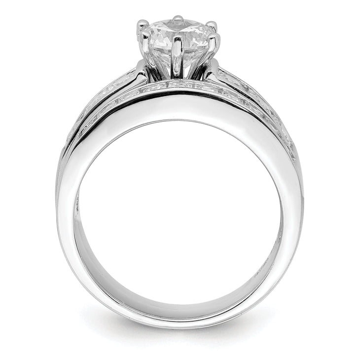 Sterling Silver Cubic Zirconia Band Rings Set