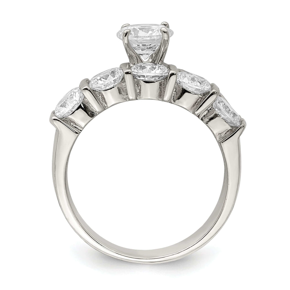 Sterling Silver Cubic Zirconia Band Rings Set