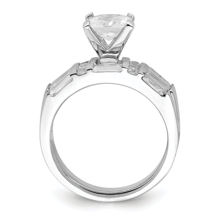 Sterling Silver Cubic Zirconia Band Rings Set