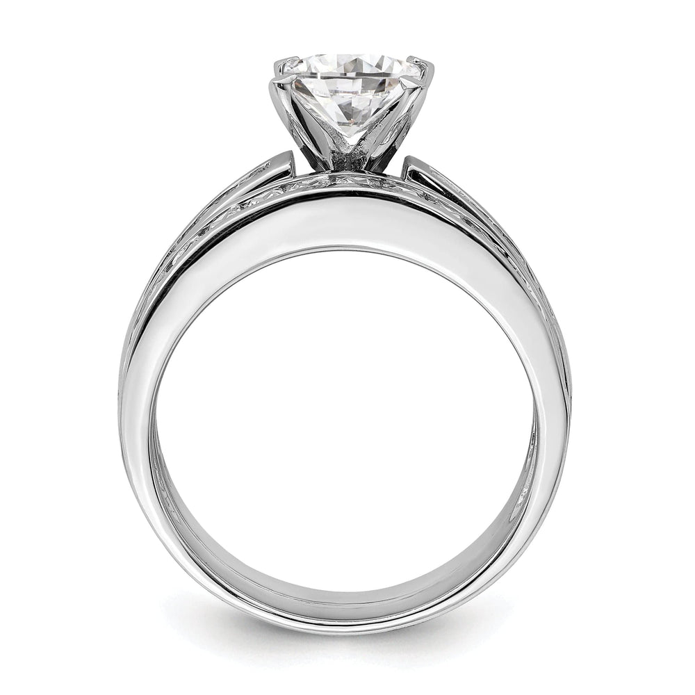 Sterling Silver Cubic Zirconia Band Rings Set