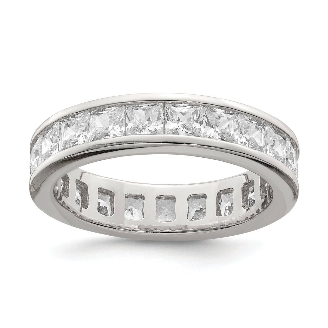 Sterling Silver Cubic Zirconia Eternity Band