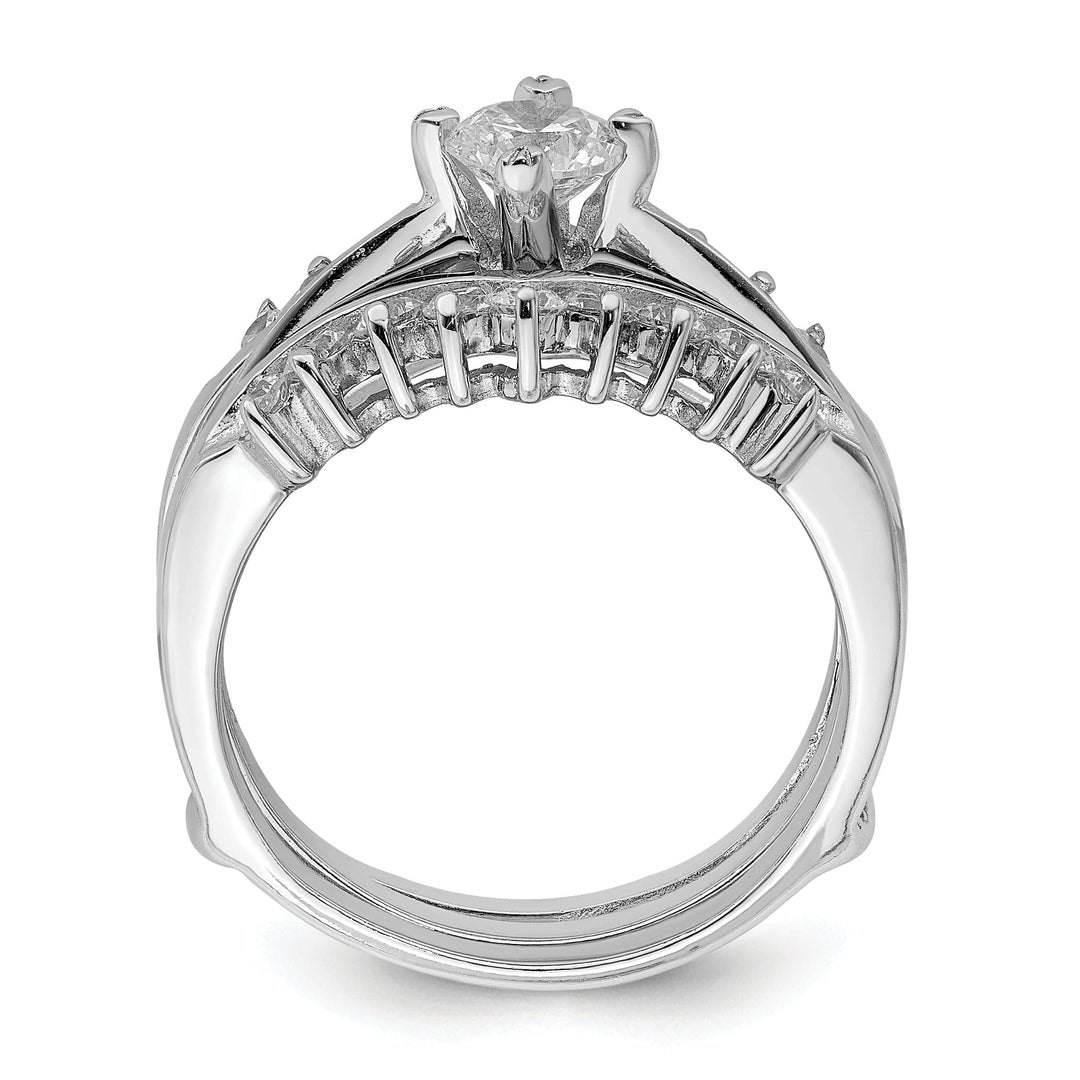 Sterling Silver Cubic Zirconia Ring Set