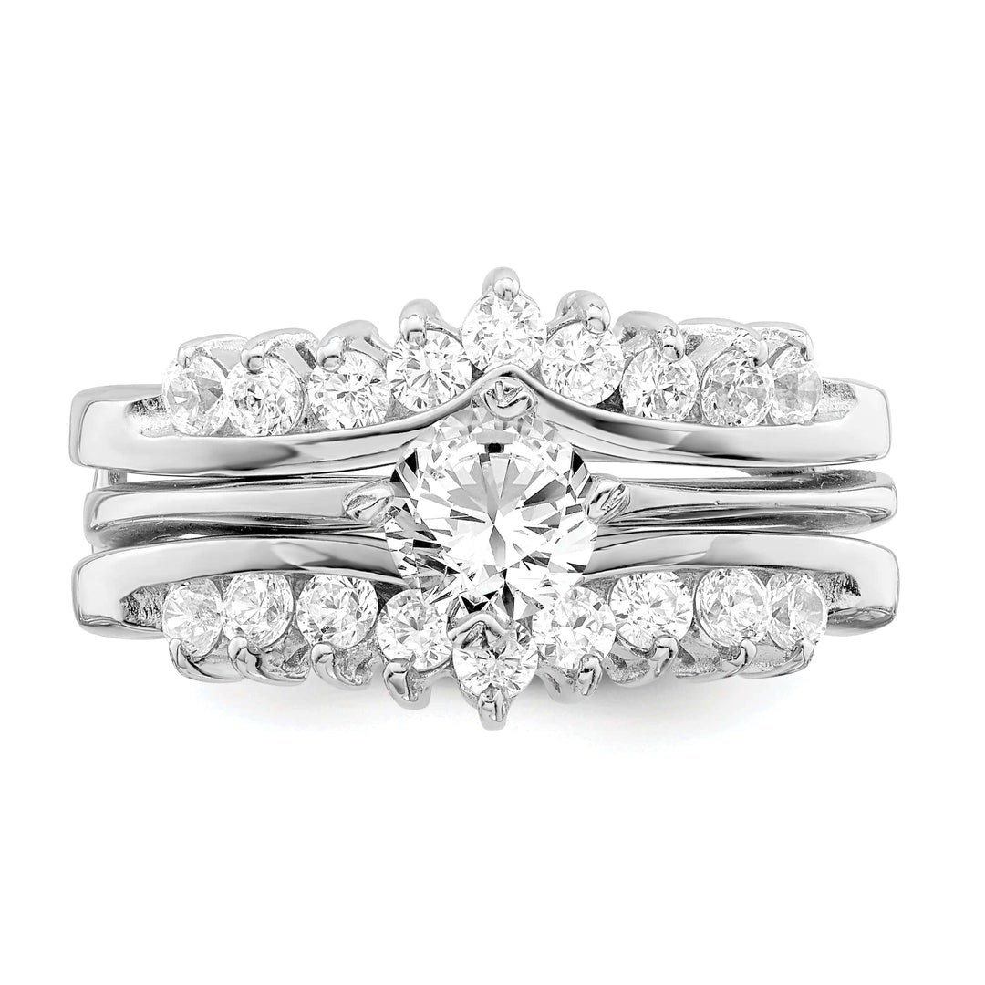 Sterling Silver Cubic Zirconia Ring Set