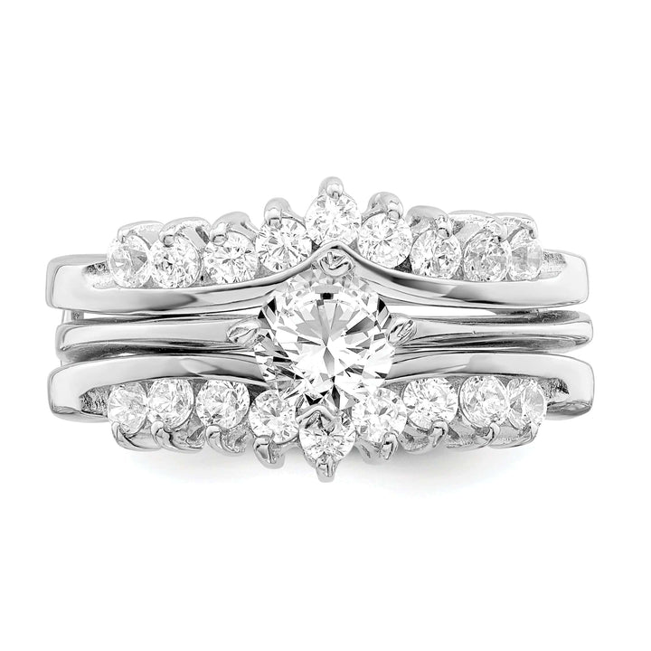 Sterling Silver Cubic Zirconia Ring Set