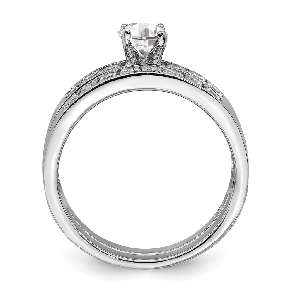 Sterling Silver Cubic Zirconia Ring Set
