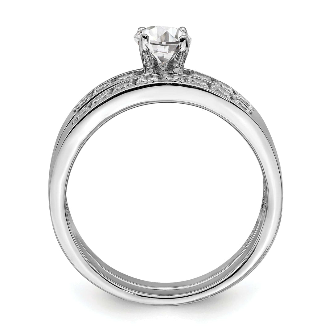 Sterling Silver Cubic Zirconia Ring Set