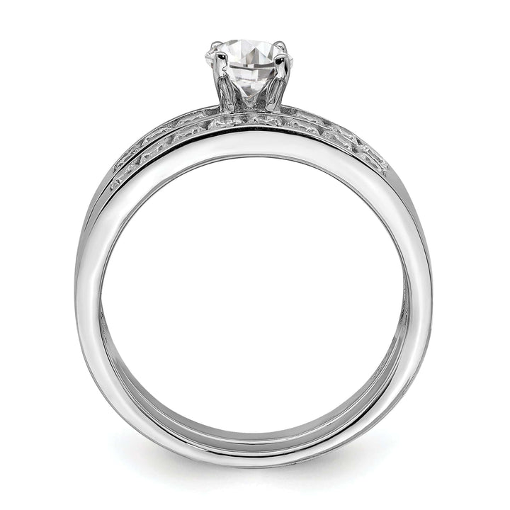 Sterling Silver Cubic Zirconia Ring Set