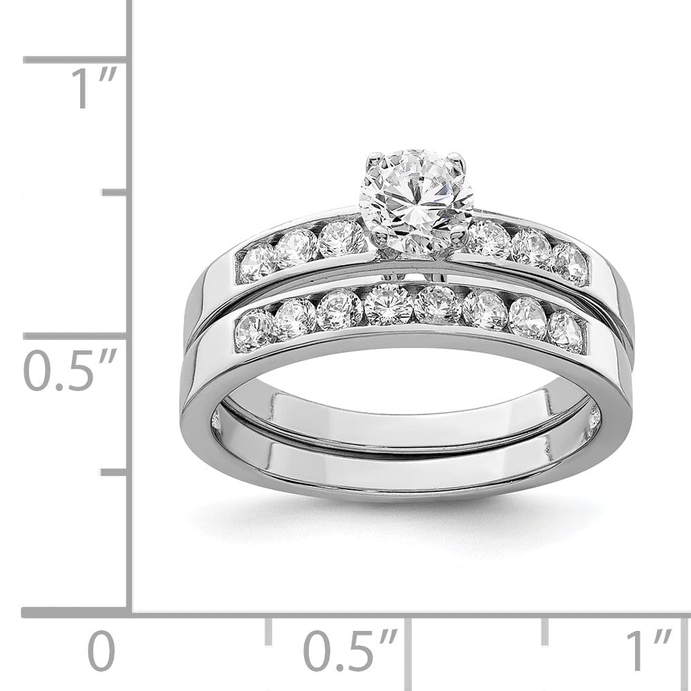 Sterling Silver Cubic Zirconia Ring Set