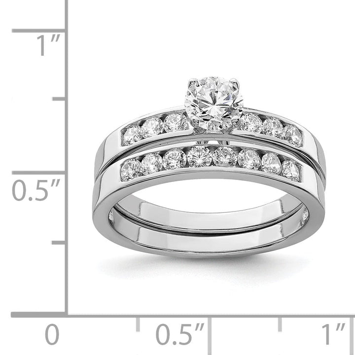Sterling Silver Cubic Zirconia Ring Set