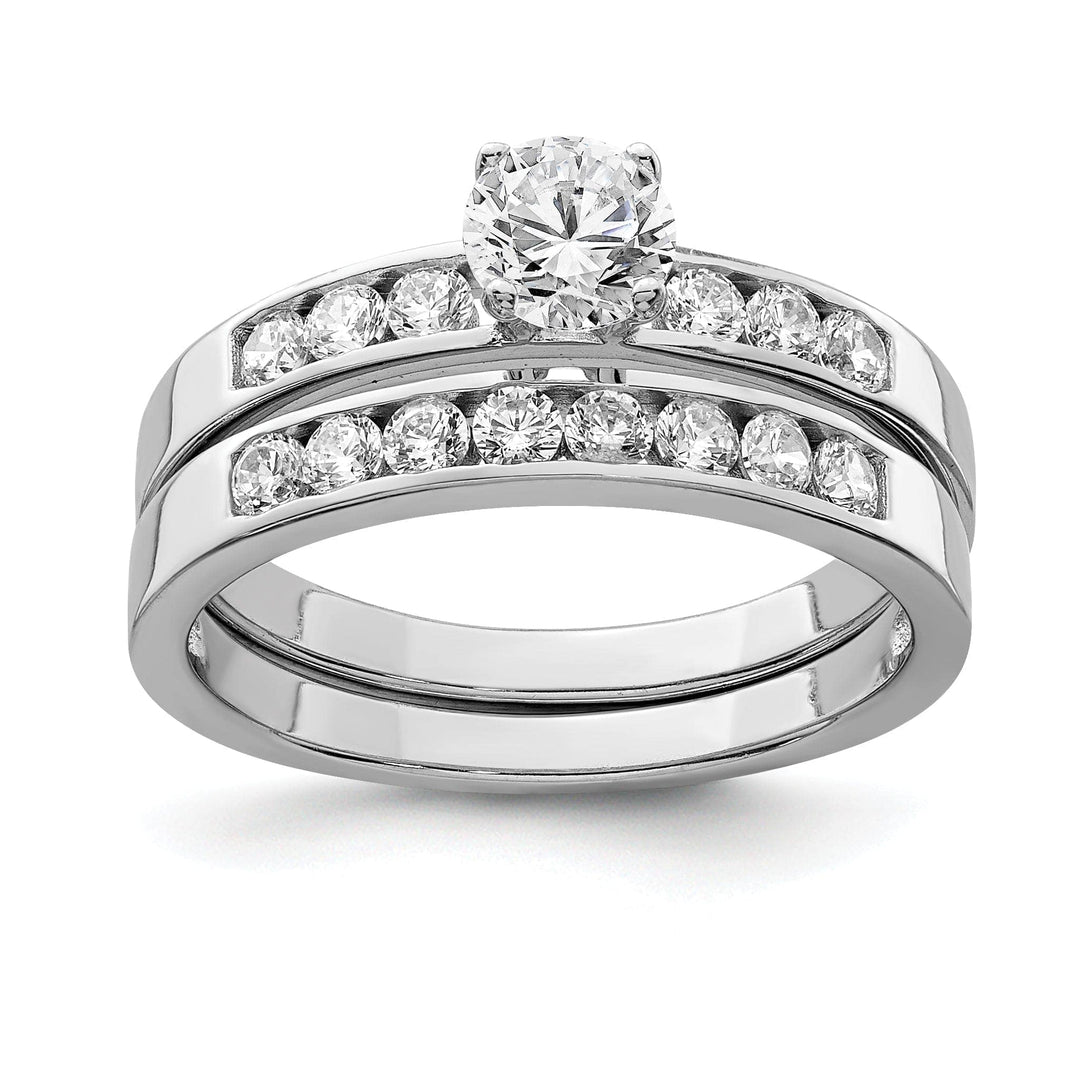 Sterling Silver Cubic Zirconia Ring Set